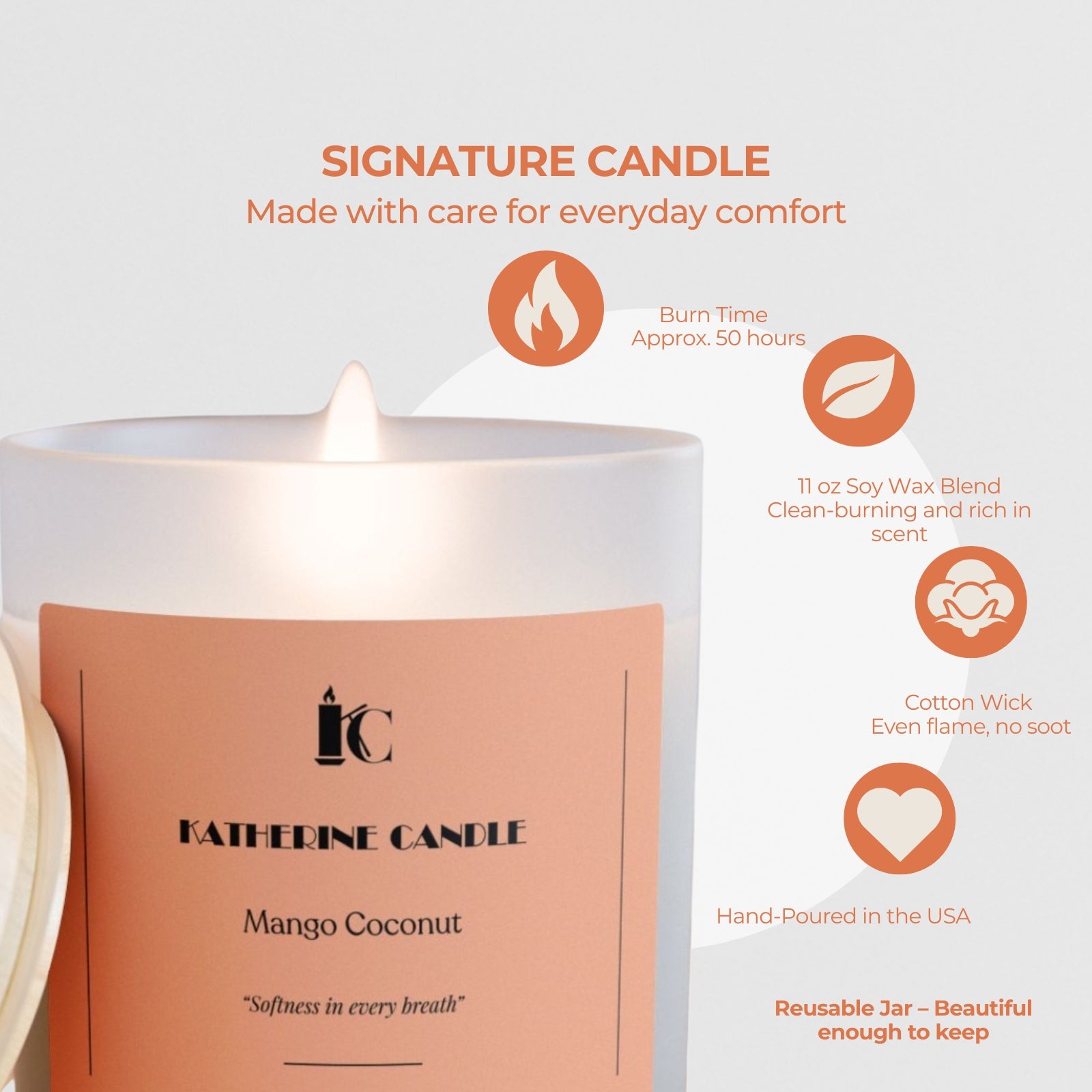 Mango Coconut Bliss - KATHERINE CANDLE