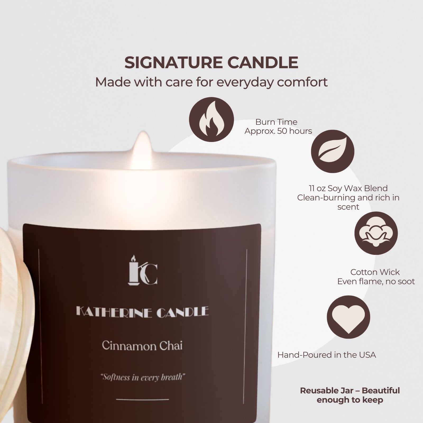Cinnamon Chai Comfort - KATHERINE CANDLE